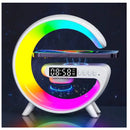 Caixa de Som Bluetooth Inteligente G-Speaker com Relógio Digital, Luminária RGB e Carregador Sem Fio