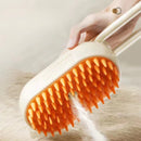 Escova Elétrica a Vapor Pet 3 em 1 — Limpeza Profunda, Desembaraço e Massagem Relaxante
