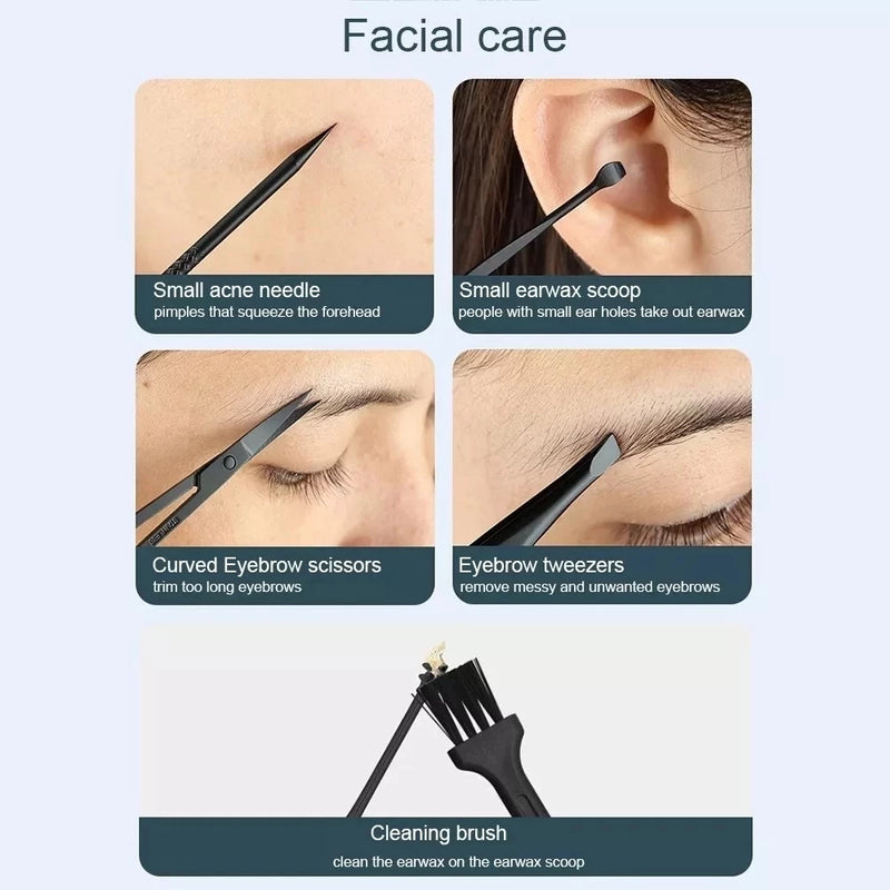 Kit Profissional 16 Peças em Aço Inoxidável – Manicure e Pedicure Completa