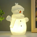 Enfeite de Natal Boneco de Neve com Luz LED e Floquinhos