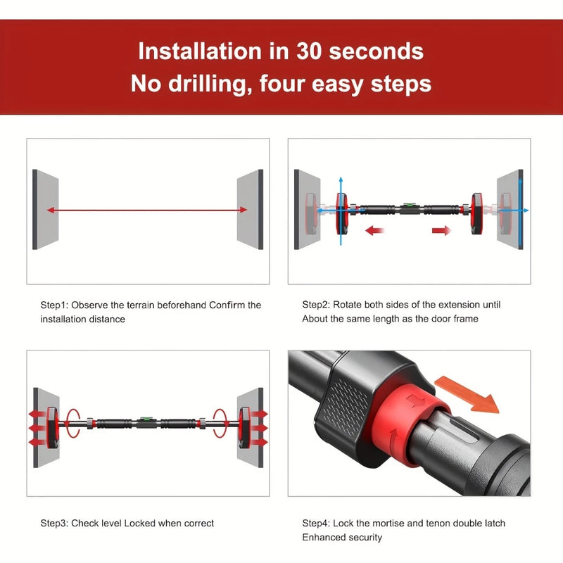 Barra Fixa Ajustável para Porta – Treino de Flexão, Apoio e Musculação em Casa