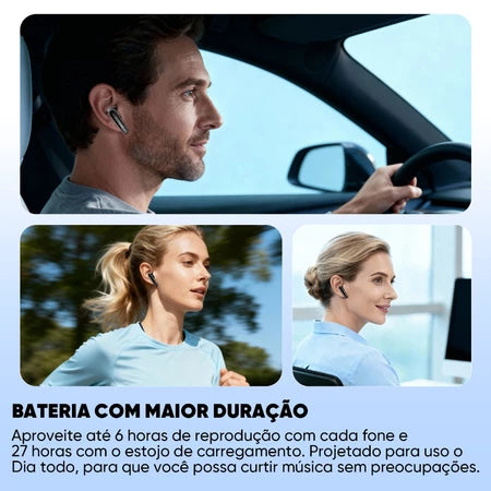 Fone Sem Fio INOVA — Qualidade Premium, Microfone Nítido e Conexão Estável Bluetooth