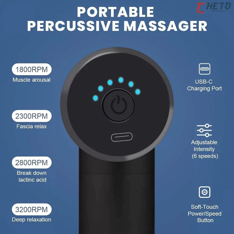 Massageador Muscular Elétrico — Alta Frequência para Relaxamento e Recuperação Rápida