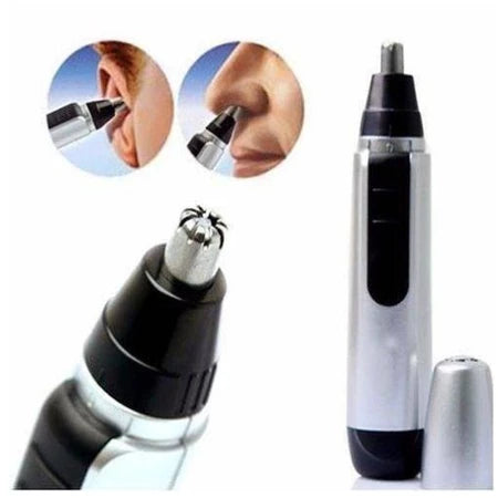 Máquina de Aparar Pelos 2 em 1 — Corte Rápido e Indolor para Nariz e Ouvido