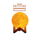Abajur Lua Cheia 3D LED – Iluminação Aconchegante e Decorativa com Base Estilosa