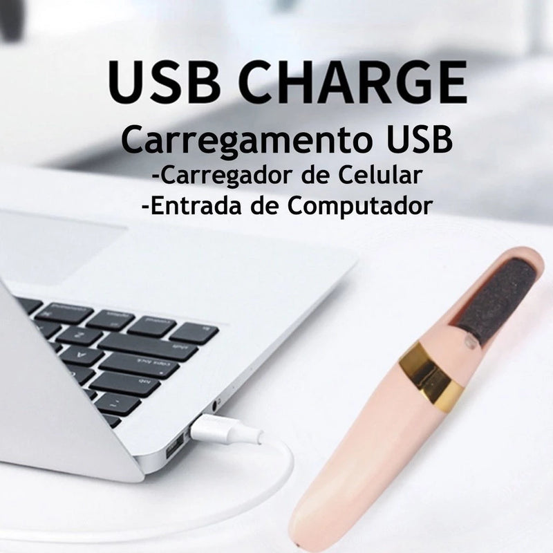 Esfoliador Elétrico para Pés — Lixador Premium que Remove Calos Instantaneamente