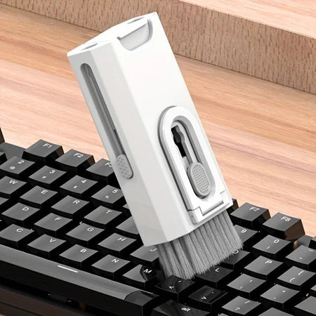 Escova de Limpeza Multifuncional 8 em 1 – Portátil para Teclados, Fones e Computadores