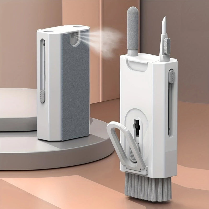 Escova de Limpeza Multifuncional 8 em 1 – Portátil para Teclados, Fones e Computadores